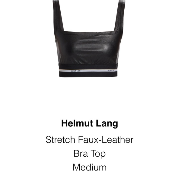 Helmut Lang Black Leather Bralette - Picture 5 of 5